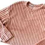 ZARA  Trafaluc Blush Ribbed Cropped Sweater Photo 1