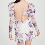 For Love & Lemons  Wildflower Foil Lace Mini Dress in Lavender Photo 1
