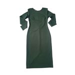 NWT Lulus Olive Green Open Back Long Sleeve Round Neck Dress Size L Party Knee L Size L Photo 5