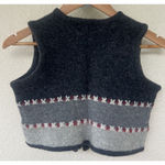 Woolrich VTG 100% Wool Knit Vest Womens Size 2XS Cottage Nordic Fair Isle Clasps Photo 1