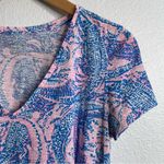 Lilly Pulitzer  Cotton Short Sleeve Tee Etta Top Maybe Gator Size Large Photo 1
