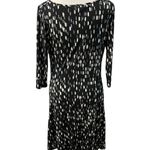 Ma Cherie Maternity Abstract 3/4 Sleeve Form Fitting Dress Sz S Made in USA Black Photo 6