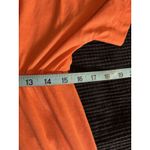 White Stag  Orange Midi Dress Size M Short Sleeve V Braided Neck‎ Elastic Waist Photo 6