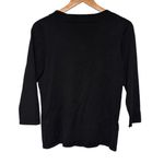 August Silk Sophisticated Silk Blend Black Top With Scarf Accent Size M Photo 1