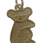Koala Bear Yellow Gold Plated Pendant or Charm Photo 0