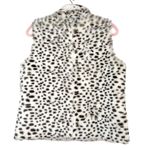 Animal Print Faux Fur Vest Mob Wife Aesthetic Vest White Size M Photo 2