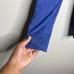 Hugo Boss BOSS ‎ Blue Stretch Silk Long Sleeve V-Neck Blouse Photo 4