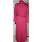 Natori NWT New Designer  Wrap Robe Womens L Soft Red Modal Long Pockets Nice Belt Photo 3