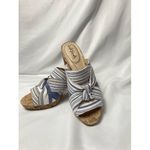 Life Stride Womens Laguna Peep Toe Slip On Heels 9W Blue & Beige Photo 4