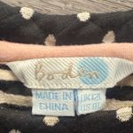 Boden Black and Tan Polka Dot Long Sleeve Dress Size 8 L Cotton blend Photo 9