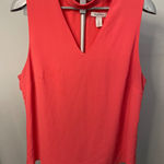 White House | Black Market XL Sleeveless Mock Neck V-Neck Blouse Top pink Photo 0