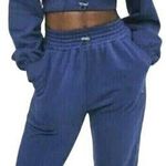 For Love & Lemons  Sweatpants Women Small Blue High Rise Josie Jogger Pants Photo 0