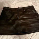 Garage  brown leather skirt  Photo 0