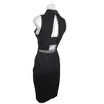 Gianni Bini  Black Sleeveless Cut Out Open Back Chocker Pencil Mini Dress Size M Photo 1