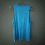 Nike Dri-Fit M Loose Fit Athletic Long Tank Top Turquoise n Gray Photo 3