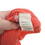 Free People La Brea Sweater V-Neck Ribbed Cuffed Sleeve Coral Orange Size Large Photo 12