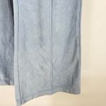 Aerie Groove-On Velour High Waisted Flare Pant Ribbed Pull On Monaco Blue Size M Photo 3