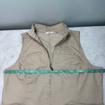 Liz Claiborne Beige Stretch Denim Full Zip Vest M Photo 4