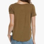 Chaser NWT Size M Olive Green Scoop Neck Side Split Hem Short Sleeve Tee Flowy Photo 10