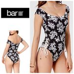 Bar III New. Black and white floral swimsuit. MSRP $88. Size medium Photo 1