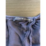 Brandy Melville  Faux Wrap Blouse Navy Blue Tie Back Concert Festival Cute Top‎ Photo 3