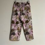 Indyeva Epesi II Regular Waist Wide Leg Pant Leaf Print Size Small Pink Photo 3
