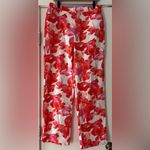 WAYF  Brielle Floral‎ Pants Red and Pink Straight Leg Pants Size Medium NWT Photo 2