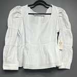 Tuckernuck NWT  Hyacinth House Clemons Long Sleeve Puff Blouse White XL Photo 3