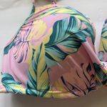 Shade & Shore pink palm padded push-up bikini top, size 36D Photo 1