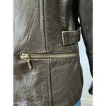 wilson's leather Vintage 80s Wilson’s Leather Brown Collared Button Front Jacket Lg W/flaws Photo 12