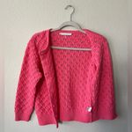 Trina Turk  Pink Button Down 3/4 Sleeves Cardigan 100% Merino Wool Women’s Size M Photo 1