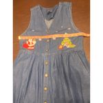 Jane Ashley Vintage Christmas Holiday Party Dress Denim Embroidered Santa Tree Sz Petite Med Photo 3