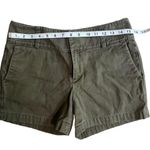 Banana Republic Womens Size 4 Olive Green Flat Front Casual Shorts Photo 6