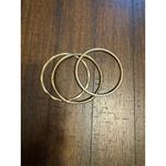 Lia Sophia 3 Vintage signed  rhinestones washed goldtone metal bracelets bangles Photo 3