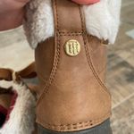 Tommy Hilfiger Brown Duck Boots size 8 Shearling Trim Lace Up Snow Ski Trip Y2K Photo 5