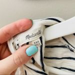 Madewell Striped Mock Neck Sleeveless Top White/Blue Sz XXS Photo 6