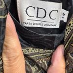 Vintage CDC Women's Black Maxi Dress Floral Satin Sleeveless Evening Elegant 14 Photo 2