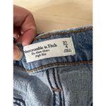 Abercrombie & Fitch The Mom Shorts High Rise Blue Denim Size 27/4 Cotton Slit Photo 7