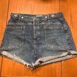 We The Free Free People  Palmer High-Rise Button Fly Slouchy Denim Shorts Size 32 Photo 7