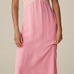 J.Crew  Babydoll Pintuck Lace Trim Slip Dress Crepe de Chine Pink Satin Sz 4 NWT Photo 0