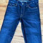 7 For All Mankind Kimmie Seven Premium Denim Legging skinny Dark Wash Distressed Relaxed raw slim Photo 2