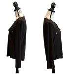 White House | Black Market WHBM MJ Utility Tee Black Size Medium Military Blouse Photo 3