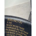 Open Edit  Sandals Size 5.5 Qarly Heeled Black Open Square Toe Slip‎ On Heels Photo 6