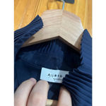 Akris Punto  Navy Pleated Collar Long Sleeve Tunic Blouse Size US 8 Photo 2