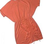 EXPRESS  Cinched Tie T-shirt Dress in Coral Peach - size medium Photo 2