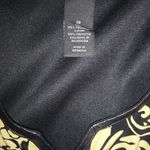 Lane Bryant  26 Black Gold Leather Trim Dress Plus Photo 4
