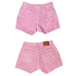 Lucky Brand AC DC Womens High Rise Mom Pink Denim Jean Shorts Rock & Roll 2/26 Photo 1
