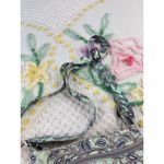 Vera Bradley  Quilted Crossbody Bag Mint Paisley Blue Gray Orange Floral Zip Photo 8