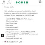 Boden USA NWT, Boden Black Ruched Bust Jersey Mini Dress, Sz 12P Photo 2