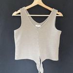 Madewell cropped beige tan natural crop top sleeveless cotton women's size small Photo 0